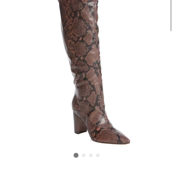 New Guess Brown/black Snakeskin Faux Leather Boots sz 6.5 - Picture 8 of 8